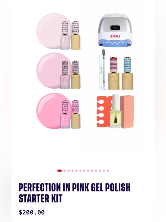 DND Other - DND GEL POLISH FULL SIZE LED FAN TOOL STARTER KIT -PERFECTION IN PINK - NEW $200